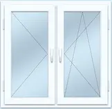Двустворчатое окно ПВХ Двустворчатое окно ПВХ